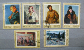 СРСР - СССР - ^/--/^ СОВЕТСКАЯ ЖИВОПИСЬ = СССР - СРСР = 1972 р. = гаш.  &amp; ^_^^^ Радянський живопис = СРСР - СРСР = 1972 р. = гаш. &amp; - фото фото фото