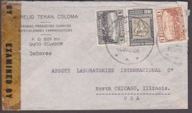 Америка Америка ^/--/^ Эквадор 1941 ВОЕННАЯ ЦЕНЗУРА WWII ЦЕНЗУРИРОВАННОЕ ПИСЬМО ВТОРОЙ МИРОВОЙ ВОЙНЫ ОБЛАТКА ПОЧТА 3 /--/ м ^_^^^ Еквадор 1941 ВІЙСЬКОВИЙ ЦЕНЗУРА WWII ЦЕНЗУРОВАНИЙ ПИСЬМ ДРУГОЇ СВІТОВОЇ ВІЙНИ ОБЛАТКА ПОШТА 3 /--/ М - фото фото фото