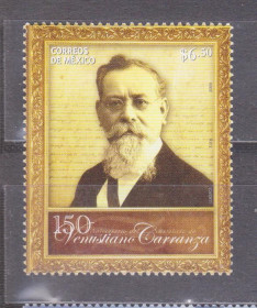 Центральна Америка Центральная Америка ^/--/^ Мексика 2009 CARRANZA 150 ЛЕТ ДЕНЬ РОЖДЕНИЯ ВЫДАЮЩИЙСЯ ДЕЯТЕЛЬ ЛИДЕР ЗНАМЕНИТОСТЬ SW 3651**MNH $1.68 ^_^^^ Мексика 2009 CARRANZA 150 РОКІВ ДЕНЬ НАРОДЖЕННЯ ВИДАЮЧИЙ ДІЯЛЬ ЛІДЕР ЗНАМЕНІТНІСТЬ SW 3651**MNH $1.68 - фото фото фото