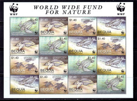 Фауна Фауна ^/--/^ NM Фауна . Ст.Винсент  BEQUIA 2001 г MNH - WWF  - черепахи ^_^^^ NM Фауна . Ст.Вінсент BEQUIA 2001 р MNH - WWF - черепахи - фото фото фото