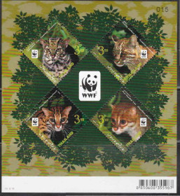 Таїланд Таиланд ^/--/^ Тайланд 2011 WWF ДИКИЕ КОШКИ КОШАЧЬИ ЭНДЕМИКИ ФАУНА ДИКАЯ ПРИРОДА МЛЕКОПИТАЮЩИЕ Блок 4 /--/ м** MNH ^_^^^ Таїланд 2011 WWF ДІКІ КІШКИ КОШАЧІ ЕНДЕМІКИ ФАУНА ДІКА ПРИРОДУ МЛЕКОПІТНІ БЛОК 4 /--/ М** MNH - фото фото фото