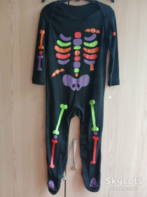 Піжами, халати Пижамы, халаты ^/--/^ Сліп піжама бавовна скелет halloween Nutmeg 18-24 міс 2 роки 92 ^_^^^ Слепая пижама хлопок скелет halloween Nutmeg 18-24 мес 2 года 92 - фото фото фото