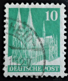 НДР, ФРН ГДР, ФРГ ^/--/^ Германия British American Zone 1945 - 1949 г. № 105 гашеная ^_^^^ Німеччина British American Zone 1945 - 1949 р. No 105 гашена - фото фото фото