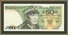 Польща Польша ^/--/^ Польша 50 злотых 1988 P-142  (142 /--/ с) UNC ^_^^^ Польща 50 злотих 1988 P-142 (142 /--/ с) UNC - фото фото фото