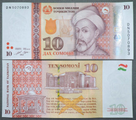 Таджикистан Таджикистан ^/--/^ Таджикистан 10 сомони 2022 UNC ^_^^^ Таджикистан 10 сомоны 2022 UNC - фото фото фото