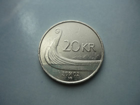Норвегія Норвегия ^/--/^ Норвегия 20 крон 2002 ниже курса  (4.7) стк - фото фото фото