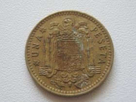 Іспанія Испания ^/--/^ Испания 1 песета 1966  (75) года 26669 ^_^^^ Іспанія 1 песета 1966 (75) року 26669 - фото фото фото