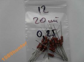 Резистори Резисторы ^/--/^ Резисторы 12 Ом 0,25 Вт (20 /--/ шт.) ^_^^^ Резистори 12 Ом 0,25 Вт (20 /--/ шт.) - фото фото фото