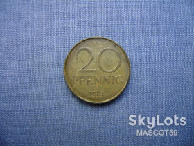НДР, ФРН ГДР, ФРГ ^/--/^ Германия. ГДР 20 пфеннигов 1983 г. ^_^^^ Німеччина. НДР 20 пфенігів 1983 - фото фото фото