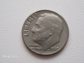 Обігові Обиходные ^/--/^ США 1 дайм (10 центов) 1967 года #20142 ^_^^^ США 1 дайм (10 центів) 1967 року #20142 - фото фото фото