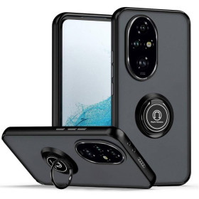 Чохли, бампера Чехлы, бампера ^/--/^ Чохол Fiji Colorframe для Honor 200 Pro матовий бампер з кільцем підставкою Black ^_^^^ Чехол Fiji Colorframe для Honor 200 Pro матовый бампер с кольцом подставкой Black - фото фото фото
