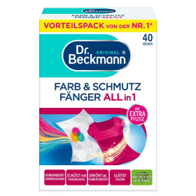 Для прання Для стирки ^/--/^ Серветки проти передачі кольорів Dr Beckmann Farb and Schmutz для кольорових речей 40 шт ^_^^^ Салфетки против передачи цветов Dr Beckmann Farb and Schmutz для цветных вещей 40 шт - фото фото фото