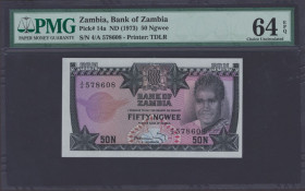 Замбія Замбия ^/--/^ Замбия 50 нгвее 1973 P-14  (14 /--/ a) UNC ^_^^^ Замбія 50 нгвеї 1973 P-14 (14 /--/ a) UNC - фото фото фото
