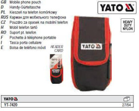 Інші інструменти Другие инструменты ^/--/^ Сумка поясная карман YATO YT-7420 ^_^^^ Кишень для мобільного YATO YT-7420 - фото фото фото