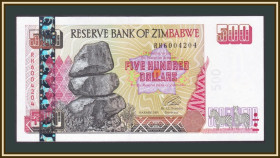 Зімбабве Зимбабве ^/--/^ Зимбабве 500 долларов 2001 P-10  (10 /--/ a) UNC ^_^^^ Зімбабве 500 доларів 2001 P-10 (10 /--/ a) UNC - фото фото фото