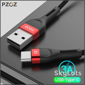 Кабелі Кабели ^/--/^ PZOZ USB Type C Nylon кабель быстрой зарядки QC /--/ 3.0 5 /--/ V/3 /--/ A 2 м ^_^^^ PZOZ USB Type C Nylon кабель швидкої зарядки QC /--/ 3.0 5 /--/ V/3 /--/ A 2 м - фото фото фото