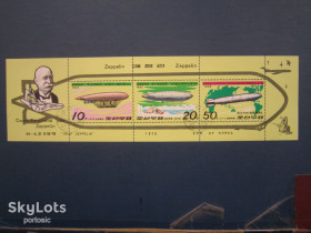 Транспорт Транспорт ^/--/^ Блок 3 марки Північна Корея 1979 транспорт авіація повітроплавання дирижаблі Цеппелін гаш КЦ 3 $ ^_^^^ Блок 3 марки Северная Корея 1979 транспорт авиация воздухоплавания дирижабли Цеппелин гаш КЦ 3 $ - фото фото фото