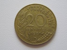 Франція Франция ^/--/^ Франция 20 сантимов 1981 года #9705 ^_^^^ Франція 20 сантимів 1981 року #9705 - фото фото фото