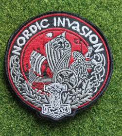 Інше Другое ^/--/^ Шеврон Украина Шеврон NORDIC INVASION - Вторгнення норманів № 3427 ^_^^^ Шеврон Украина Шеврон NORDIC INVASION - Вторжение норманнов No 3427 - фото фото фото