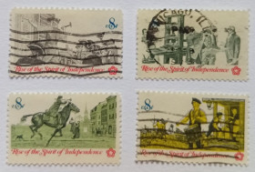 Північна Америка Северная Америка ^/--/^ США 1973 Дух независимости, гашеные ^_^^^ 1973 — Дух незалежності, гашені - фото фото фото