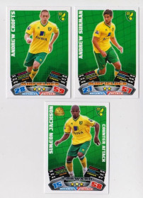 Інше Другое ^/--/^ Футбольные карточки MATCH ATTAX 2011-2012 Premier League  Футбольный клуб Norwich City  3 шт.  ^_^^^ Футбольні картки MATCH ATTAX 2011-2012 Premier League Футбольний клуб Norwich City 3 шт. - фото фото фото