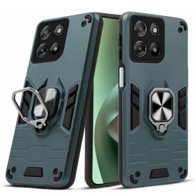 Чохли, бампера Чехлы, бампера ^/--/^ Чохол Fiji Defence для Motorola G /--/ 15 / G /--/ 15 Power протиударний бампер з кільцем підставкою Green - фото фото фото