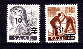 Третій Рейх (-) Третий Рейх (-) ^/--/^ СААР / SAAR 1947 г MNH - надпечатка ^_^^^ СААР / SAAR 1947 MNH - фото фото фото