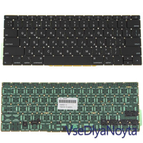 Клавіатури Клавиатуры ^/--/^ Клавиатура для ноутбука APPLE (MacBook Pro Retina: A /--/ 1708 (2016-2017)) rus, black, SMALL Enter, подсв ^_^^^ Клавіатура для ноутбука APPLE (MacBook Pro Retina: A /--/ 1708 (2016-2017)) rus, black, SMALL Enter, підсв - фото фото фото