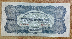 Угорщина Венгрия ^/--/^ Угорщина. 20 пенго  1944 р. ^_^^^ Венгрия. 20 пенго 1944 г. - фото фото фото