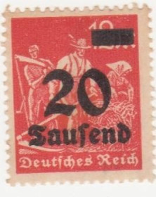 Веймарська республіка Веймарская республика ^/--/^ Германия   ( Рейх) 1923 г. №  278 * ^_^^^ Німеччина (Рейх) 1923 р. No 278 * - фото фото фото