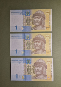 Загальнодержавні випуски Общегосударственные выпуски ^/--/^ Набір з 3 купюр 1 грн гривня 2006, 2014, 2018 рр UNC Пресс ^_^^^ Набор из 3 купюр 1 грн гривна 2006, 2014, 2018 гг UNC Пресс - фото фото фото