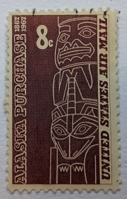 Північна Америка Северная Америка ^/--/^ США 1967 Авиапочта, Аляска, гашеная ^_^^^ США 1967 Авіапошта, Аляска, гашена - фото фото фото