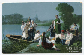 Україна Украина ^/--/^ Поштівка Українська ніч - К. Трутовський 1917 р. FeldPost-340. ^_^^^ Почтовка Украинская ночь - К. Трутовский 1917 г. FeldPost-340. - фото фото фото