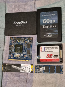 Твердотільні SSD-накопичувачі Твердотельные SSD-накопители ^/--/^ Набор непроверенных и нерабочих ssd sandisk 128 runcore 32 1.8 zif m.2 kingston 64 team group ^_^^^ Набір неперевірених і неробочих ssd sandisk 128 runcore 32 1.8 zif m.2 kingston - фото фото фото