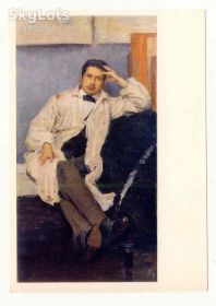 СРСР СССР ^/--/^ СССР 1974 открытка Живопись Малявин Портрет Сомова  з. 1469 ^_^^^ СРСР 1974 листівка Живопис Малявін Портрет Сомова з. 1469 - фото фото фото