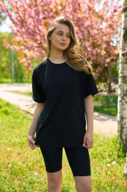 Костюми Костюмы ^/--/^ Футболка женская &amp;quot;Jully&amp;quot; черная # ^_^^^ Футболка жіноча &amp;quot;Jully &amp;quot; чорна # - фото фото фото
