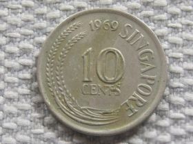 Сінгапур Сингапур ^/--/^ Сингапур 10 центов 1969 года #4033 ^_^^^ Сінгапур 10 центів 1969 року #4033 - фото фото фото