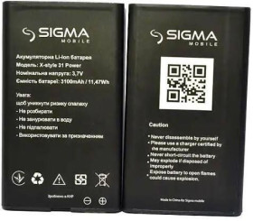 Акумулятори Аккумуляторы ^/--/^ Орігінальний акумулятор Sigma X-style 31 Power   (3100 mAh 3.7 /--/ V) ^_^^^ Оригинальный аккумулятор Sigma X-style 31 Power (3100 mAh 3.7 /--/ V) - фото фото фото