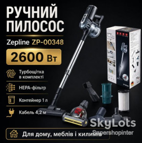 Пилососи Пылесосы ^/--/^ Мощный ручной пылесос Zepline ZP-00348 2600 Вт с турбощеткой для дома, зеленый ^_^^^ Потужний ручний пилосос Zepline ZP-00348 2600 Вт з турбощеткою для будинку, зелений - фото фото фото