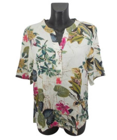 Кофти Кофты ^/--/^ Женская блуза штапель JJF 208-1 XL белая ^_^^^ Жіноча блуза штапель JJF 208-1 XL біла - фото фото фото