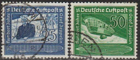 Третій Рейх (-) Третий Рейх (-) ^/--/^ 1938 - Рейх - 100 років Цеппеліна Mi.669-70  _4,0 € ^_^^^ 1938 - Рейх - 100 лет Цеппелина Mi.669-70 _4,0 € - фото фото фото
