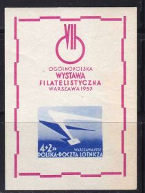 Транспорт Транспорт ^/--/^ Авиация.  Польша 1957 г MNH - с/л ^_^^^ Авіація. Польща 1957 MNH - с/л - фото фото фото