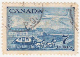 Північна Америка Северная Америка ^/--/^ Канада 1951 г.№ 263 гашеная ^_^^^ Канада 1951 р. No 263 гашена - фото фото фото