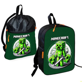 Рюкзаки, сумки Рюкзаки, сумки ^/--/^ Школьный рюкзак детский Minecraft + Сумка для обуви спортивной формы рюкзак-мешок  для мальчика (017 ^_^^^ Шкільний рюкзак дитячий Minecraft + Сумка для взуття спортивної форми рюкзак-мішок для хлопчика (175) - фото фото фото
