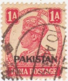 Пакистан Пакистан ^/--/^ Пакистан  1947 г.№  4 гашеная ^_^^^ Пакистан 1947 р. No 4 гашена - фото фото фото