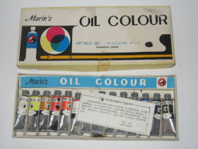 Канцтовари Канцтовары ^/--/^ Краски масляные Marie’s oil colour Китай времён СССР 14 цветов ^_^^^ Фарби масляні Marie's oil colour Китай часів СРСР 14 кольорів - фото фото фото