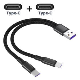Кабелі Кабели ^/--/^ Кабель 2 в 1: разветвитель USB A в 2 USB Type C - заряжайте одновременно два  устройства ^_^^^ Кабель 2 в 1: розгалужувач USB A в 2 USB Type C - заряджайте одночасно два пристрої - фото фото фото