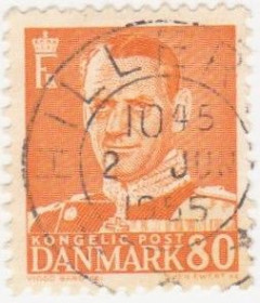 Балтійські країни Балтийские страны ^/--/^ Дания   1952 г. №  342 гашеная ^_^^^ Данія 1952 р. No 342 гашена - фото фото фото