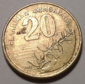 Інше Другое ^/--/^ Греция. 20 драхм. 1992. ^_^^^ Греція. 20 драхм. 1992. - фото фото фото