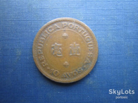 Китай Китай ^/--/^ Монета 10 аво Макау Португальське Макао   (Аоминь) Китай 1952 ^_^^^ Монета 10 аво Макау Португальське Макао (Аомінь) Китай 1952 - фото фото фото